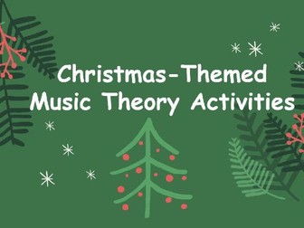 Christmas Themed Music Theory Activities