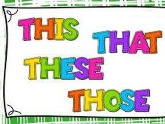 this/that/these/those