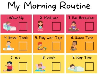 Daily Routine Visual Schedules Worksheet