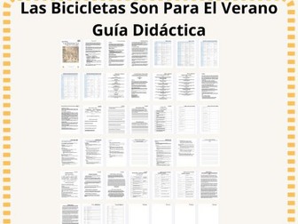 Las Bicicletas Son Para El Verano Guía didáctica A level Study guide 42page pdf