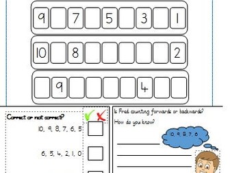 Counting Backwards Worksheets Year 1