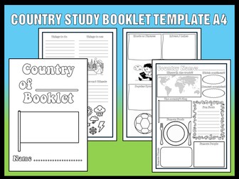 Country of Choice - Study Booklet Template (Any country) fill in the information after researching!
