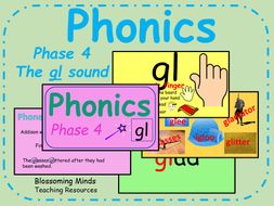 Phonics phase 4 - Consonant blends - The 'gl' sound by blossomingminds ...