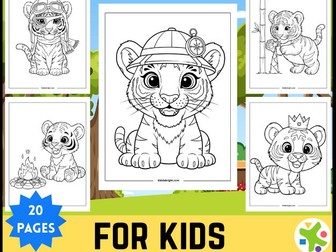 Tiger Colouring Sheets – Jungle Animal Printables for EYFS & KS1