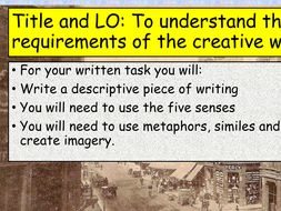 KS3 Creative Writing One-Offs