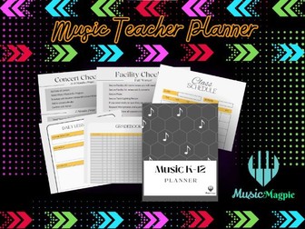 Music Teacher Planner K-12 Complete Planner