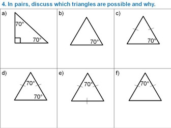 Angles in a triangle