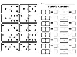Basic Addition Using Dominoes Full Set To With Symbol Basic Addition Using Dominoes Full Set To With Symbol And Associated Worksheet By Daward Teaching Resources Tes