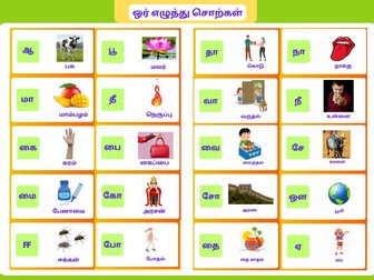 One letter words in tamil