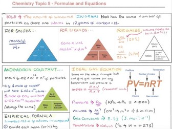 A* STUDENT EDEXCEL A LEVEL CHEMISTRY NOTES - FORMULAS AND EQUATIONS
