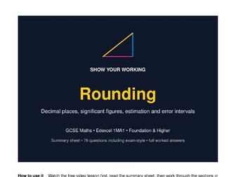 Rounding and Estimation GCSE Maths Revision Pack (Edexcel)