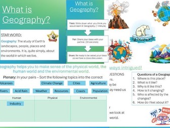 What is Geography - Year 7 Introduction