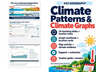Climate Graphs & Climate Controls | KS3 Geography Teaching Resources