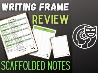 Writing Frame | Scaffolded Review Writing | Graphic Organiser