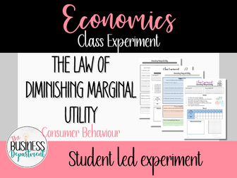 Economics | Student experiment | Law of Diminishing Marginal Utility | Consumer |Leaving Certificate