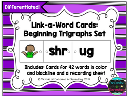 Link-a-Word Cards: Beginning Trigraphs Set