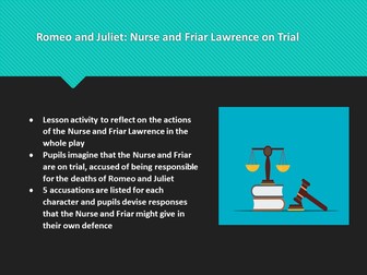 Romeo and Juliet: Nurse and Friar Lawrence on Trial