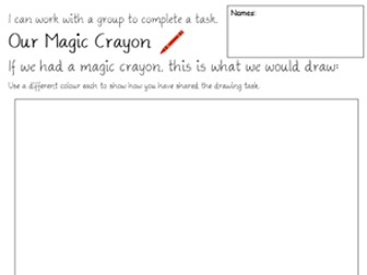 Listening and Talking - Oracy Group Task - Group Drawing - Magic Crayon - The Journey