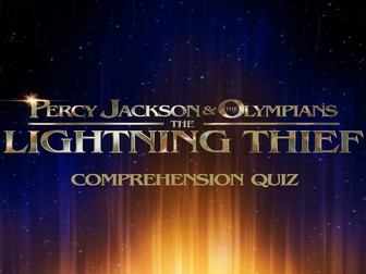 Percy Jackson & the Lightning Thief [Book]: Comprehension Quiz
