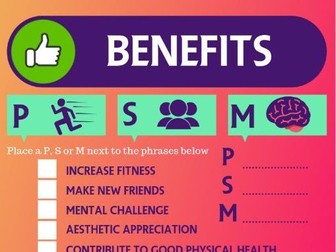 GCSE Healthy Active Lifestyles Worksheet
