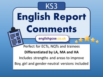 English Report Comments