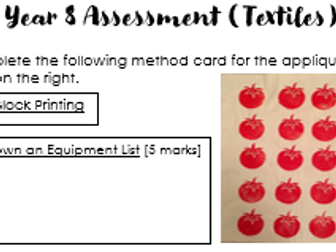 Iterative Assessment KS3 Technology Carousel (Y8)