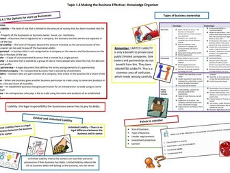 Edexcel GCSE Business - Unit 1.4 knowledge Organiser- NEW SPEC