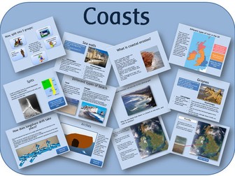 Geography topic: Coasts - powerpoint lessons and activities