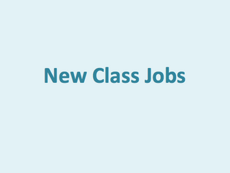 New Class Jobs