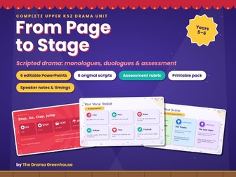 From Page to Stage: Complete KS2 Scripted Drama Unit (6 Lessons + Assessment)