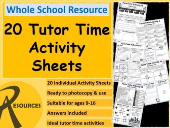 Tutor / Form Time Activities - Cover