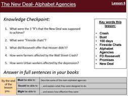 The New Deal- 3 lessons