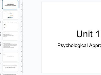 Unit 1 Btec Psychology Booster