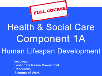 Health and Social Care-COMPLETE COURSE 1A - BTEC Tech Award Level 2