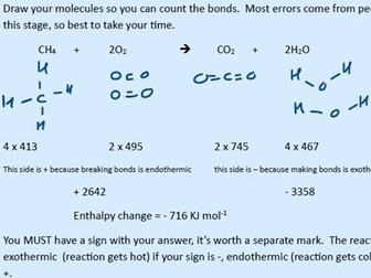 Bond enthalpy calculations KS4 chemistry