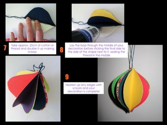 KS3 - Christmas tree decorations with paper