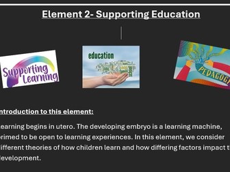 Gen 2 T-LEVEL Education and Early years- Element 2 - Supporting Education- Full resource pack