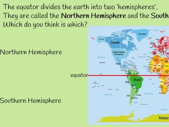 What are the poles and hemispheres? KS1 Year 2 Geography lesson