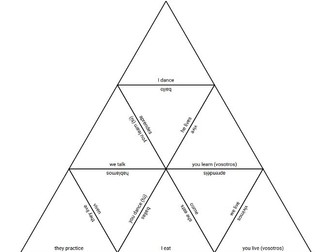 Spanish  regular present tense tarsia puzzle