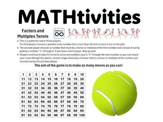 Factors and Multiples Tennis Game