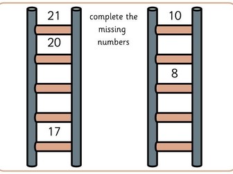 Number Activity Y1 - Counting Ladders - 10 cards