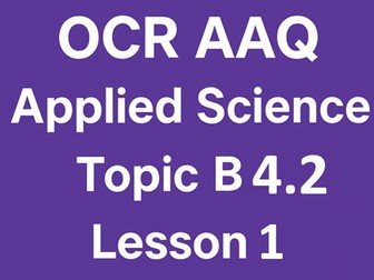 OCR AAQ F180 Biology B4.2 Lesson 1 Sampling Techniques