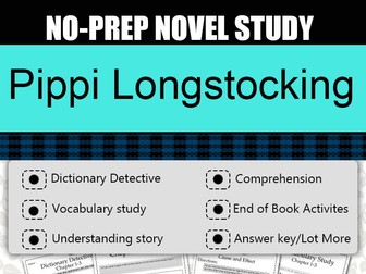 pippi longstocking Novel Study-Complete Guided Novel Study.
