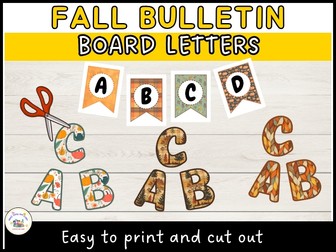 Fall Bulletin Board Letters A-Z, 0-9 & Symbols