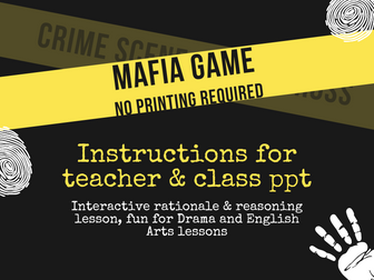 Mafia Game, no printing - logical reasoning + argument structure lesson