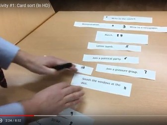 Card sort: video explanation