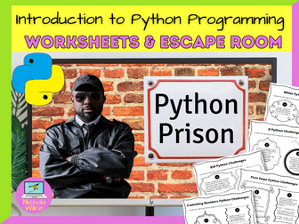 Introduction to Python Programming Worksheets and Escape Room