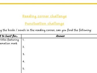 Reading corer challenge