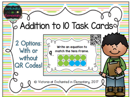 Addition to 10 Task Cards