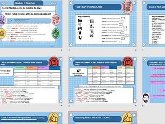 M1 NEW SPANISH GCSE: El fin de semana pasado